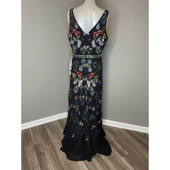 Mac Duggal Floral Beaded Tulle Gown 93548 SIZE US 6 $998 - Picture 7 of 10